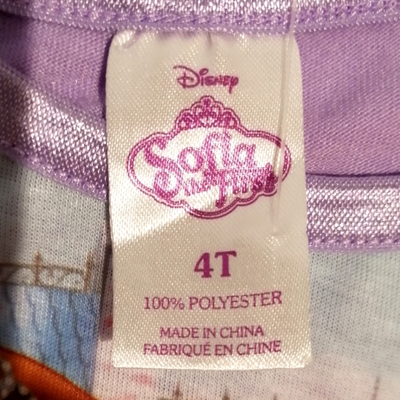 🔥SALE🔥 Sofia the First Girl's 2 Pc Pajamas Pajama Set NWT Sizes 2T,4T - Picture 5 of 8